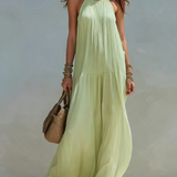 LIVIA | Maxi Haljina Boho Zelena Pistacija