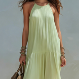 LIVIA | Maxi Haljina Boho Zelena Pistacija