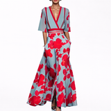 Valentina | Elegantna Maxi Haljina sa Dubokim Dekolteom