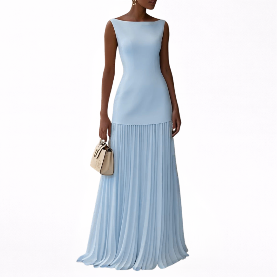 Celeste | Maxi Plisirana Haljina