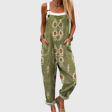 Opuštene Boho Stil Maslinaste Zeleno Kombinezone