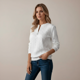 Jitka | Elegantni stil pletenog dukserice