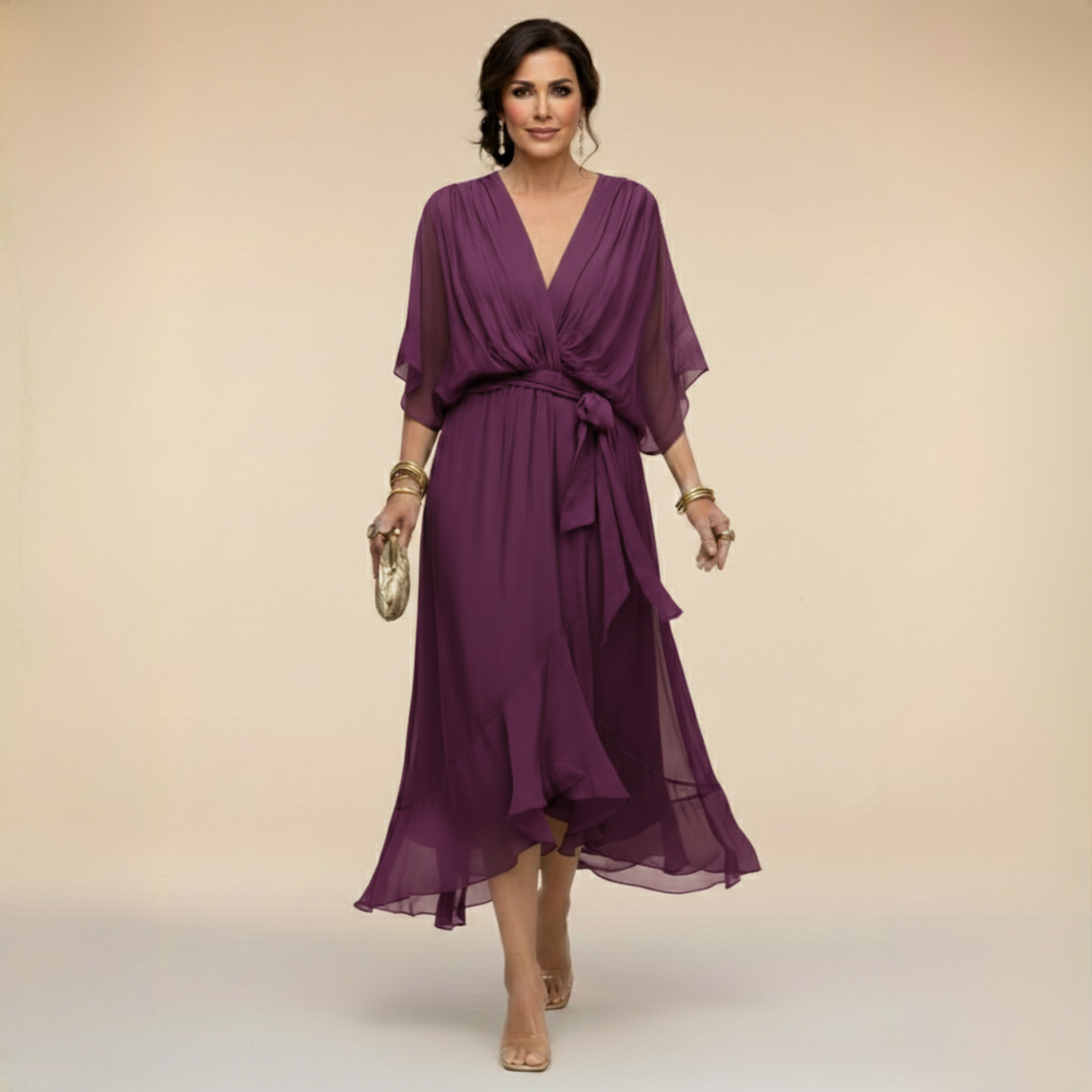 Monika | Haljina od čipke sa V dekolteom