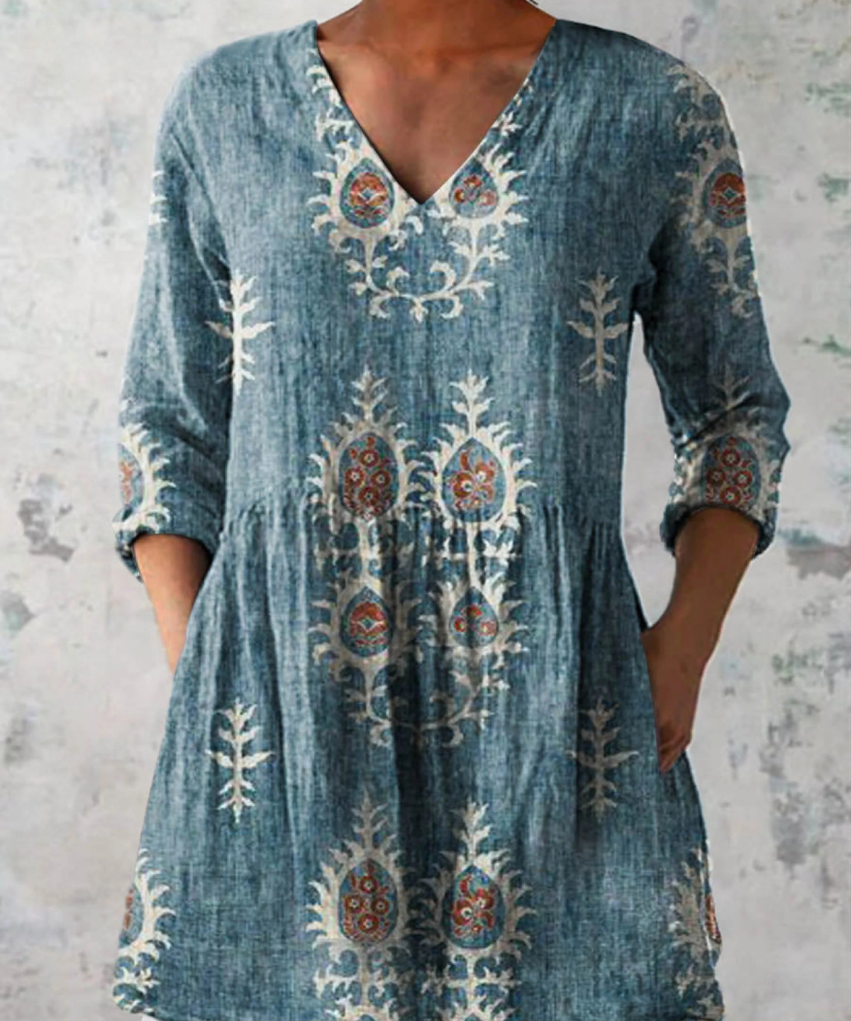 Elise | Duga Bluza sa V-Izrezom