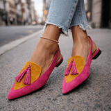 Nexoria - Elegantne Bicolor ženske mule sa modernim pomponima