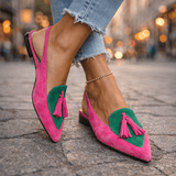 Nexoria - Elegantne Bicolor ženske mule sa modernim pomponima
