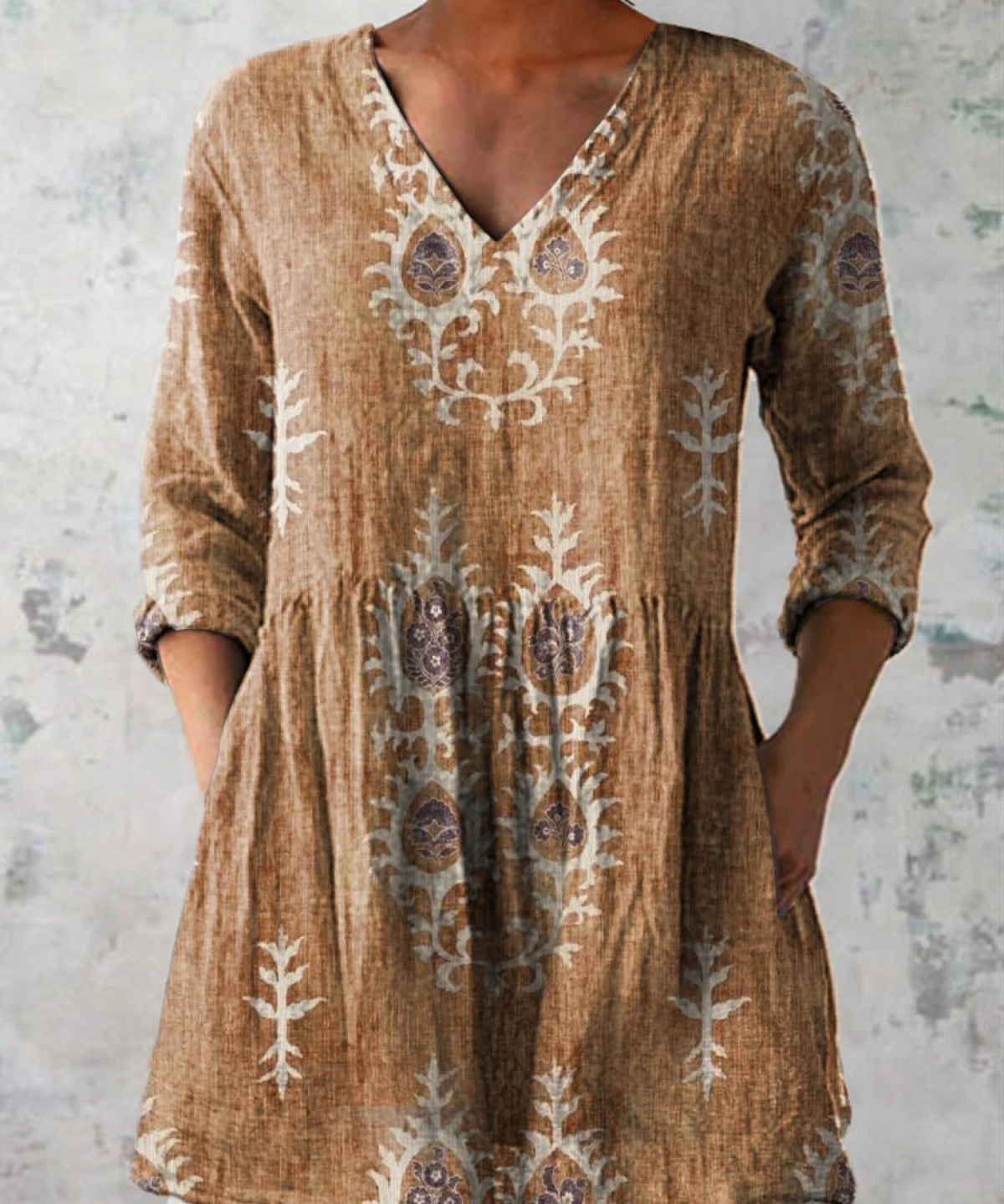 Elise | Duga Bluza sa V-Izrezom