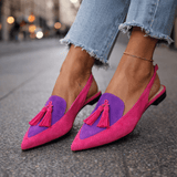 Nexoria - Elegantne Bicolor ženske mule sa modernim pomponima