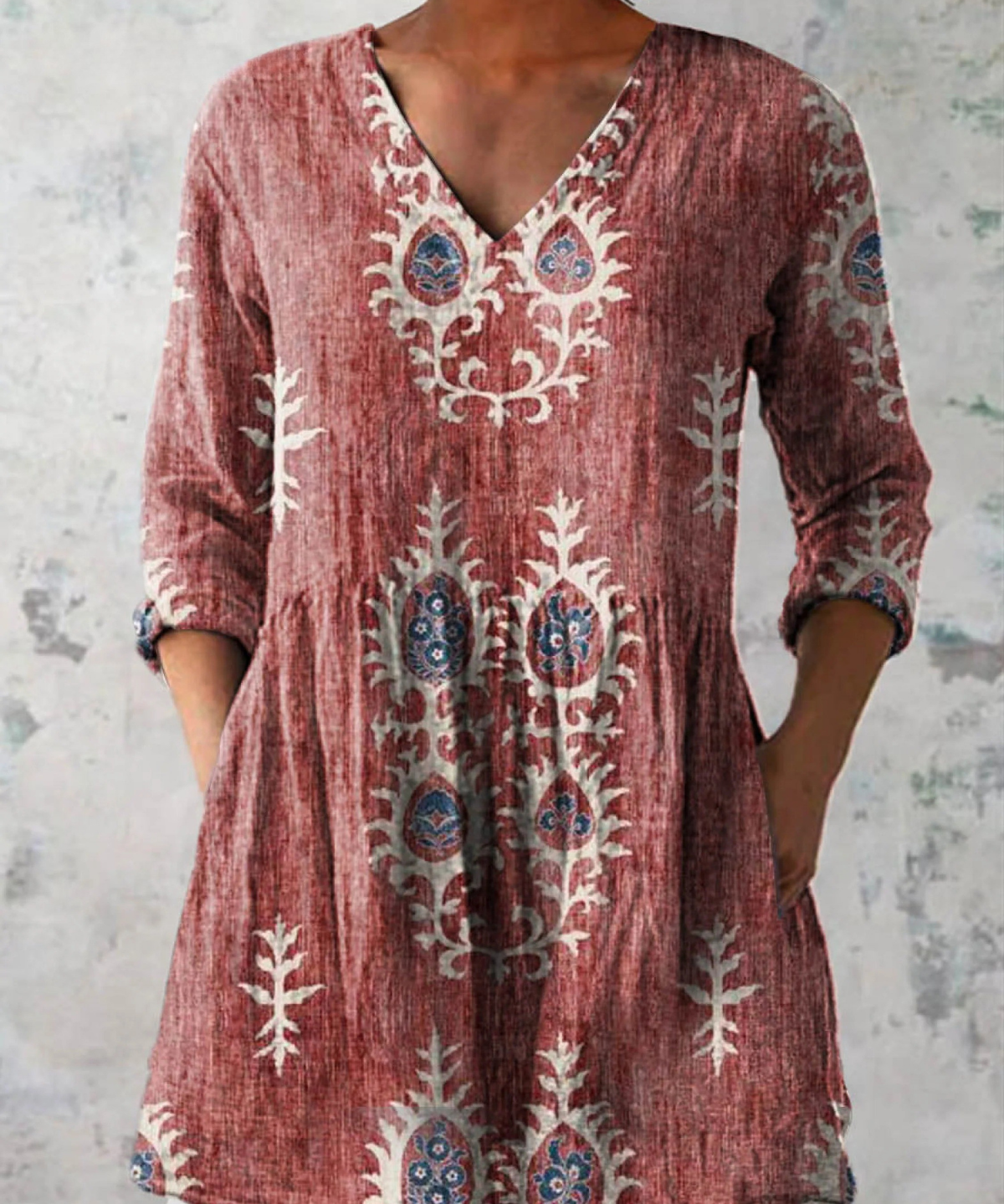 Elise | Duga Bluza sa V-Izrezom