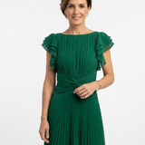 Seraphina | Elegantan Maxi Haljina sa Plisiranjem i Zavezanom Strukom