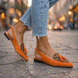 Nexoria - Elegantne Bicolor ženske mule sa modernim pomponima