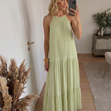 LIVIA | Maxi Haljina Boho Zelena Pistacija