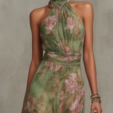Livia | Maxi Halter Haljina sa Cvećem