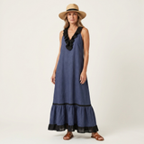 Mayline | Halter Maxi Haljina bez Rukava sa Volanima