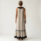 Mayline | Halter Maxi Haljina bez Rukava sa Volanima