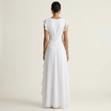 Nellyana | Maxi haljina sa volanima i V izrezom