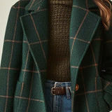 Florencia | Retro preuređeni karirani tweed kaput