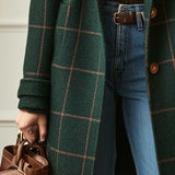 Florencia | Retro preuređeni karirani tweed kaput
